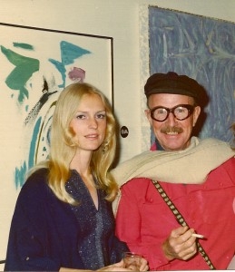 Synnove (Shaffer) Petterson and Hubert Harmon at Galeria OM in Guadalajara in November 1975