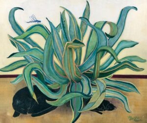 Phyllis Rauch. Cat, kitten and maguey. Photo reproduced courtesy of the artist.