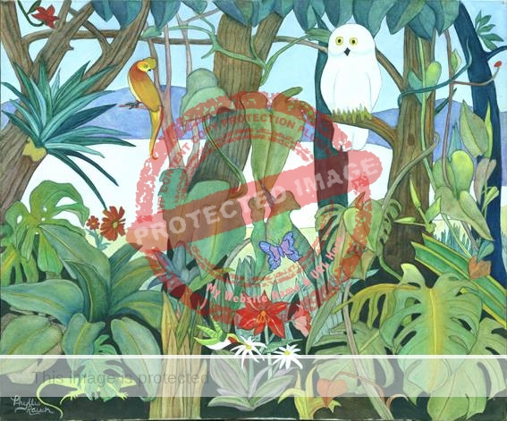 Phyllis Rauch. Rousseau-inspired jungle scene. Photo reproduced courtesy of the artist.