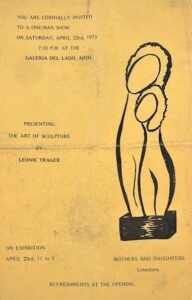 Leonie Trager: Exhibit invitation, 1973