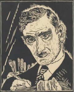 Emil Armin. Self-portrait (1928), woodcut