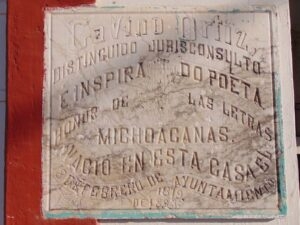 Memorial plaque on birthplace of Gabino Ortiz