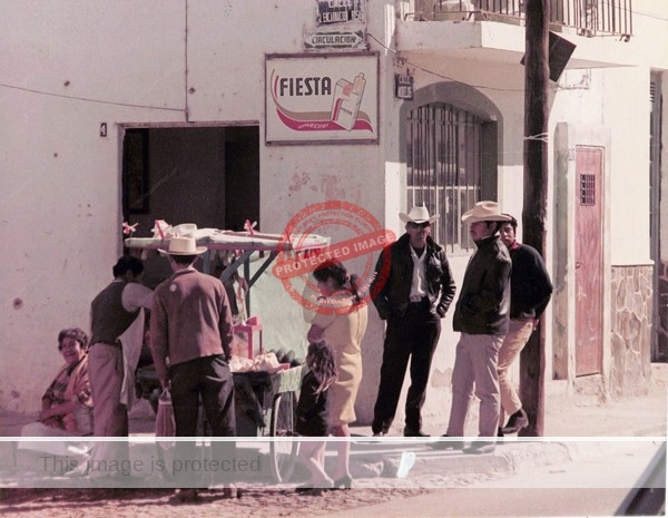 Bert Miller. ca 1973. Street corner in Chapala.