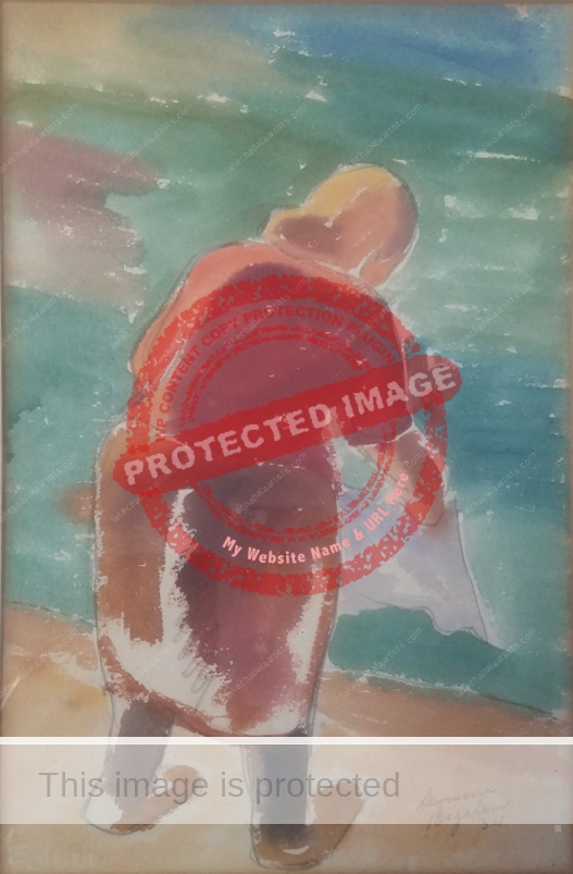 Seymour Bigelow 1934. Woman on beach. Reproduced by kind permission of Lori Bigelow Story.