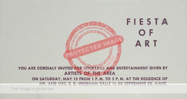 Invitation card for Fiesta de Arte