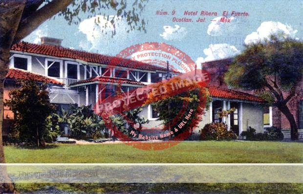 Dwight Furness. c 1907. Hotel Ribera Castellanos. (Fig 6-6 of Lake Chapala: A Postcard History.)
