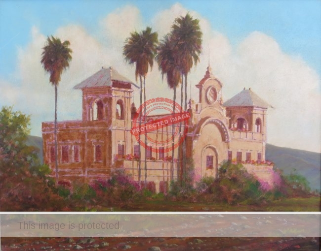 Charles L Engebretson. c 1998. Railway Station, Chapala. (Collection of the late Richard Tingen)