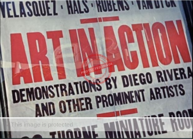 Screenshot from "Art in Acton" (silent movie by Orville Goldner)