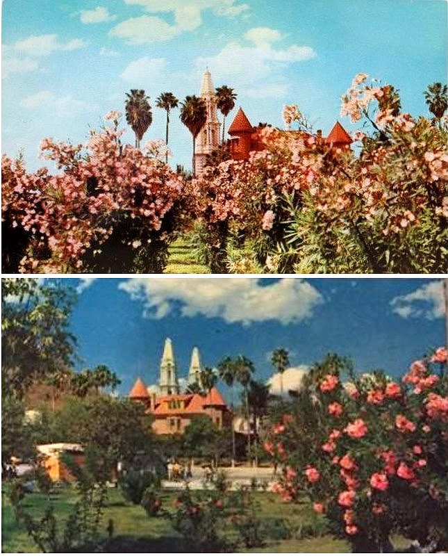 Both photos believed to date from the mid-1960s. Credits: Top: Editorial Fema (Mexico City); Bottom (publisher unknown) postcard in collection of Jorge Varela M.n.