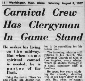 Headline in The Globe, 5 Aug 1967, 11.