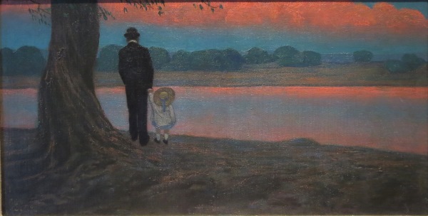 Jorge Enciso. 1910. Paisaje con figuras (Landscape with figures). Credit: Instituto Cultural Cabañas exhibit, 2017.