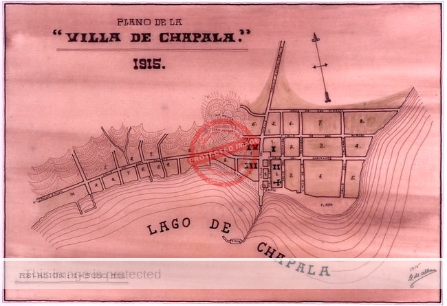 Guillermo de Alba's 1915 street plan of Chapala. (Chapala archives)