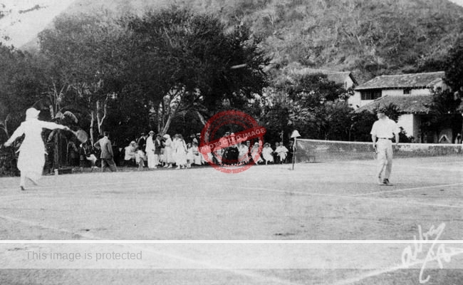 Guillermo de Alba. 1918. Tennis match, Chapala. (Aquellos tiempos en Chapala)