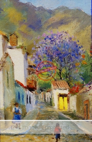 Gustel Foust. Street scene.